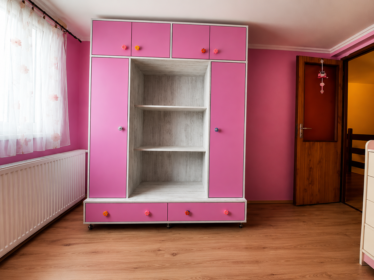 Méretre gyártott beépített gardróbszekrény Gyula - LaminArt